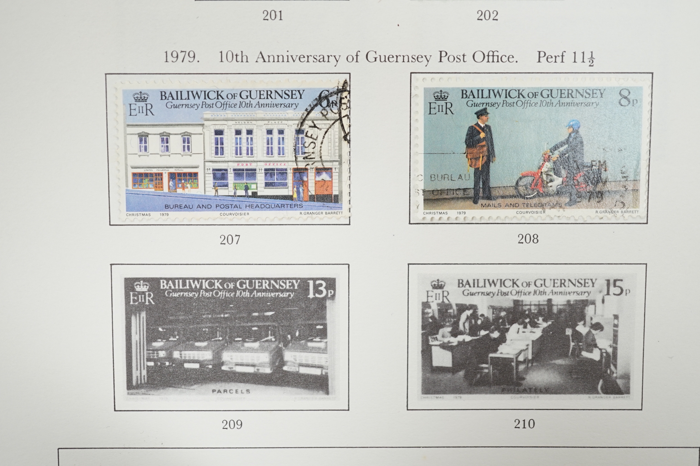 Two New Age stamp albums with QEII stamps and a Channel Islands album